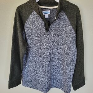 Old Navy Men's Zip-Up Sweater in Green and Gray